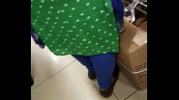 Punjabi fat ass in a shopping mall