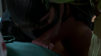 Katwoman jennifer dark prowls into a prison cage 3way