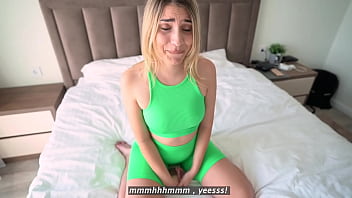 Step sis take her protein from step bro before gym