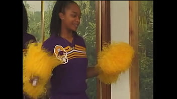 Young black cheerleader has sex with her white stepdad
