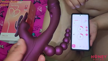 My holes are perforated with trilux the app controlled rabbit vibrator from honey play box