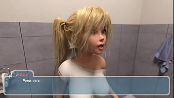 1 rosie en el baño y entra su papá y ella se enoja videojuego porno happy summer traducido