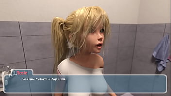 1 rosie en el baño y entra su papá y ella se enoja videojuego porno happy summer traducido