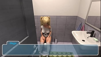 1 rosie en el baño y entra su papá y ella se enoja videojuego porno happy summer traducido