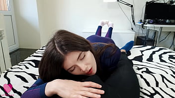 Let me warm up by sucking your dick with my small mouth and feasting on hot cum