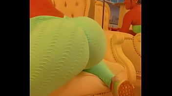 Sexy girl twerkting her big ass in jumpsuit