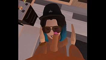 Rune the femboy getting blowjob