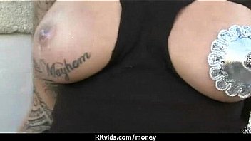 Tight teen fucks a man in front of the camera for cash 8