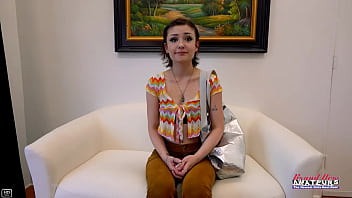 Short haired cute coed wendy sucks a juicy dick and gets her pussy pounded