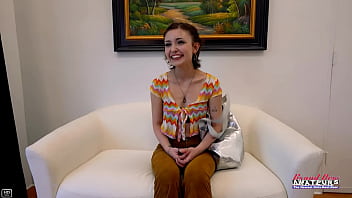 Short haired cute coed wendy sucks a juicy dick and gets her pussy pounded