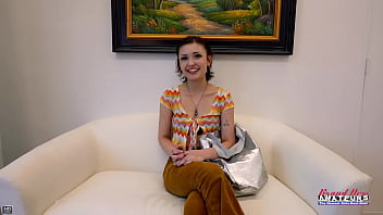 Short haired cute coed wendy sucks a juicy dick and gets her pussy pounded