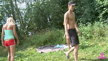 Milo got milked off by the lake afro redhead and blonde have to take turns to get their slits pounded by him she also gave a double blowjob you're gonna love this banging duo