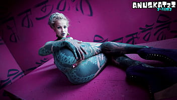 Solo anal fisting toys and plugs for tattoo girl asshole streching