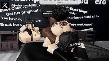 2 girls tag team on black dick on roblox