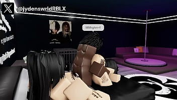 2 girls tag team on black dick on roblox