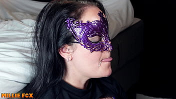 Amateur milf gets her entire tongue covered in cum and then even more cum comes and then she swallows it all millie fox