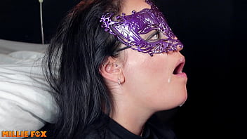 Amateur milf gets her entire tongue covered in cum and then even more cum comes and then she swallows it all millie fox