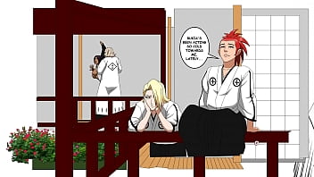 Uruhara plays with yoruichi in the hall