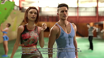 Taboo university #55 bouldering with cute red head and blind college girl