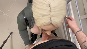 Hard fucked a stranger in the elevator public sex with a neighbor in the house