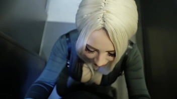 Hard fucked a stranger in the elevator public sex with a neighbor in the house