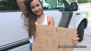 Sexy teen blowjob carwash