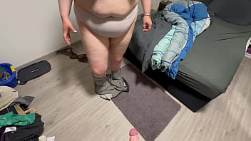 Curvy amateur gives a passionate blowjob before getting taken doggy style – ends with a hot cumshot on her ass