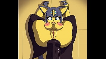 Ankha gets screwed by a giant cocked monster