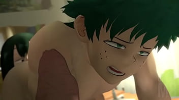 Deku receives rimjob from tsuyu with sound Deku receives rimjob from tsuyu with sound