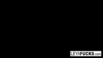 Blonde slut fucks her pussy and asshole