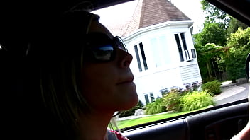 Capturing my step sister's legs in a mini skirt while driving