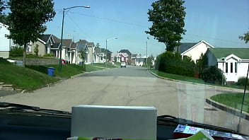 Capturing my step sister's legs in a mini skirt while driving