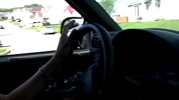 Capturing my step sister's legs in a mini skirt while driving