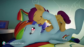 2 пони целуются в засос