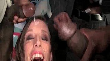 Black bukkake after gangbang
