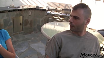 My girlfriend gets a big cum shower