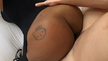 Rough sex for ebony beauty in black boots