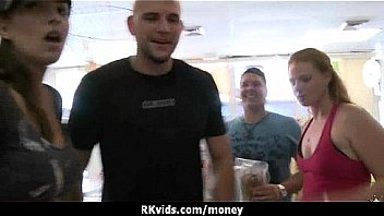 Desperate teen naked in public and fucks to pay rent 14