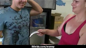 Desperate teen naked in public and fucks to pay rent 14