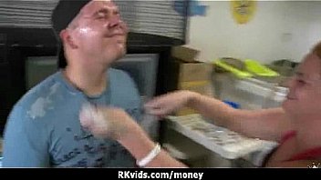 Desperate teen naked in public and fucks to pay rent 14