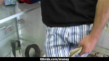 Desperate teen naked in public and fucks to pay rent 14