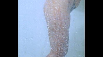 Tanned campus hottie rinses off in her bikini after a long day