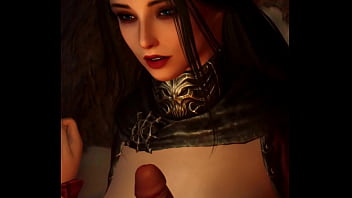 Serana gives titjob to dragonborn