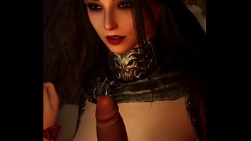 Serana gives titjob to dragonborn