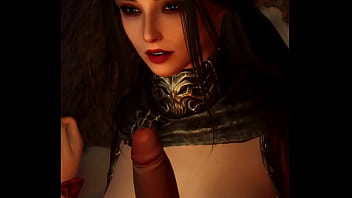 Serana gives titjob to dragonborn