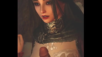 Serana gives titjob to dragonborn