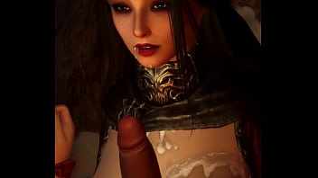 Serana gives titjob to dragonborn