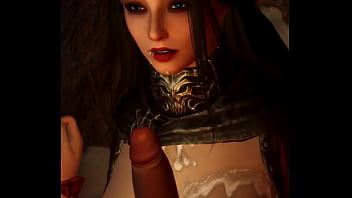 Serana gives titjob to dragonborn