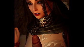 Serana gives titjob to dragonborn