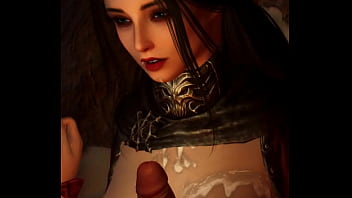 Serana gives titjob to dragonborn